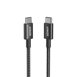 Anker Nylon Cable 322 USB-C to USB-C - 6ft - 60W - Black | A8753H11 Anker Nylon Cable 322 USB-C to USB-C - 6ft - 60W - Black | A8753H11
