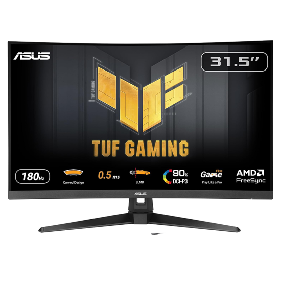 ASUS TUF Gaming VG32WQ3B Curved Gaming Monitor – 31.5-Inch QHD 180Hz Fast VA 1ms HDR | 90LM0AP1-B01171