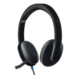 Logitech H540 USB Computer Headset with Noise-Cancelling Microphone & On-Ear Controls - Black | 981-000480 Logitech H540 USB Computer Headset with Noise-Cancelling Microphone & On-Ear Controls - Black | 981-000480