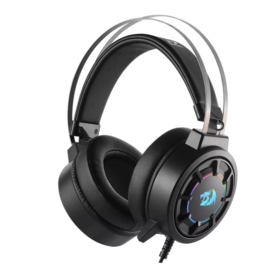 Redragon H314 GRENDEL RGB Wired Gaming Headset – 40mm High-Precision Drivers, Flowing RGB Lighting, USB Connection, Lightweight Design, Soft PU Leather Ear Cushions (Black) Redragon H314 GRENDEL RGB Wired Gaming Headset – 40mm High-Precision Drivers, Flowing RGB Lighting, USB Connection, Lightweight Design, Soft PU Leather Ear Cushions (Black)