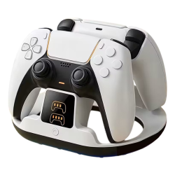 Deadskull Dual Charging Stand for PS5 RGB Dock Station - White