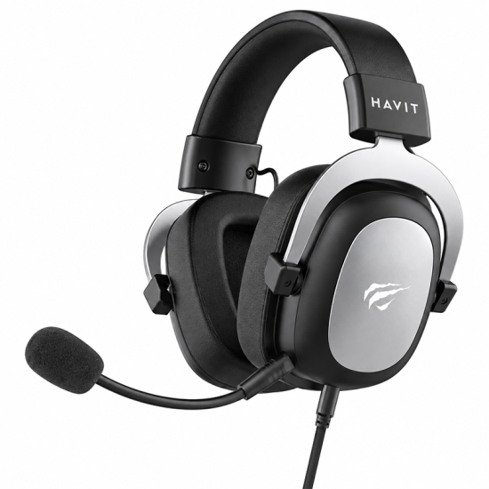HAVIT H2002d Wired Headset Gamer PC 3.5mm PS4 Headsets Surround Sound & HD Microphone Gaming Overear Laptop Tablet Gamer Black/ Silver HAVIT H2002d Wired Headset Gamer PC 3.5mm PS4 Headsets Surround Sound & HD Microphone Gaming Overear Laptop Tablet Gamer Black/ Silver