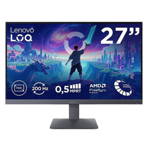 Lenovo LOQ 27-10 27" Full HD IPS 200Hz Gaming Monitor – Lunar Grey | 68F2GACBEU