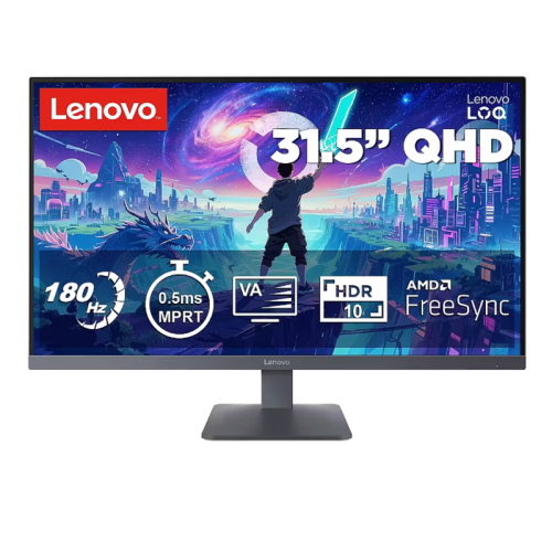 Lenovo LOQ 32Q-10 31.5" QHD 180Hz Fast VA Gaming Monitor – Lunar Grey | 68F7GAC1EU