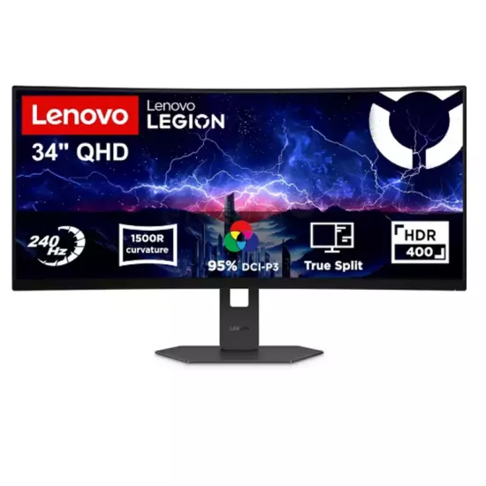 Lenovo Legion 34W-2c 34" WQHD 240Hz Curved Gaming Monitor – Eclipse Black | 68F6GACBEU