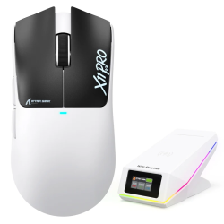ATTACK SHARK X11 PRO V2 Wireless Gaming Mouse with TFT Display Charging Dock – White & Black