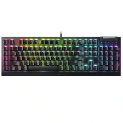 Razer BlackWidow V4 X RGB Mechanical Gaming Keyboard – Green Switch, US Layout, Black | RZ03-04700100-R3M1