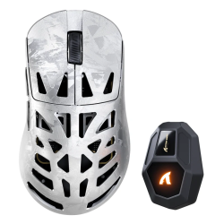 ATTACK SHARK RS6 ULTRA Carbon Fiber Wireless PAW3955MAX Gaming Mouse – Silver