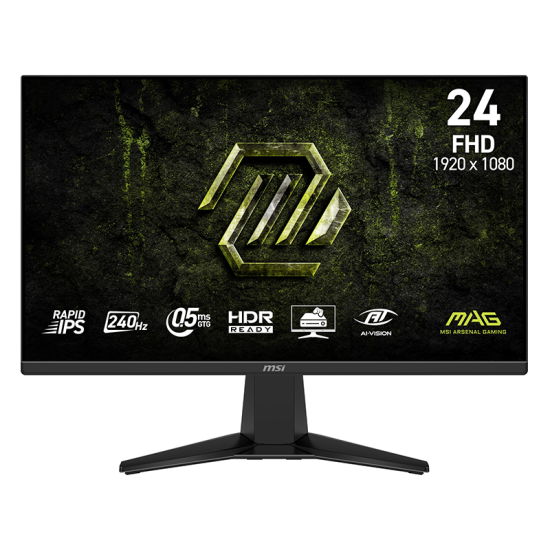 MSI MAG 245F X24 Gaming Monitor 23.8 FHD Rapid IPS 240Hz 0.5ms FreeSync Premium