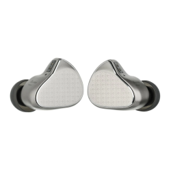 Kiwi Ears Halcyon 5-Driver Tribrid In-Ear Monitors – Interchangeable 3.5mm / 4.4mm Plugs – Silver | 6942445402596