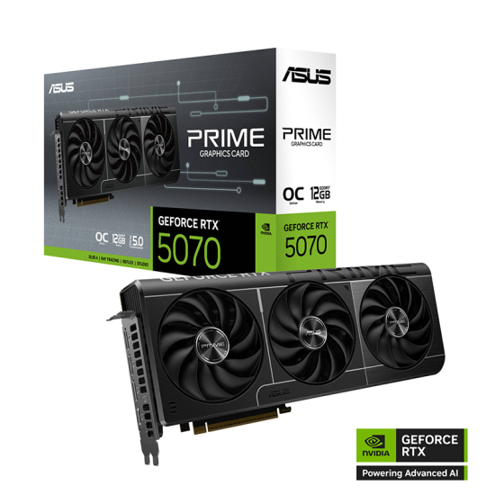 ASUS Prime GeForce RTX 5070 OC Edition Graphics Card – 12GB GDDR7 | 90YV0M10-M0NA00 ASUS Prime GeForce RTX 5070 OC Edition Graphics Card – 12GB GDDR7 | 90YV0M10-M0NA00