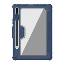 Samsung Galaxy Tab S7 Plus / S7 FE / S8 Plus Nillkin Bumper Leather Case Pro - Blue Samsung Galaxy Tab S7 Plus / S7 FE / S8 Plus Nillkin Bumper Leather Case Pro - Blue