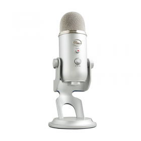 Blue Yeti USB Microphone for PC, Mac, Gaming, Recording, Streaming,Podcasting, Studio and Computer Condenser Mic with Blue VO!CE effects, 4 Pickup Patterns, Plug and Play – Silver