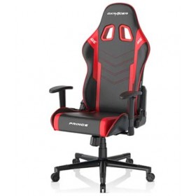 DXRacer Prince Series P132 Gaming Chair, 1D Armrests with Soft Surface, Black / Red | GC-P132-NR-F2-158