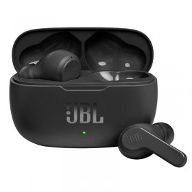 JBL Wave200 True Wireless Earbud Headphones, Deep Powerful Bass, 20H Battery, Dual Connect, Hand-Free Call, Voice Assistant, Comfortable Fit, IPX2 Sweatproof, Pocket Friendly - Black, JBLW200TWSBLK (Open Sealed)