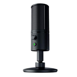 Razer Seiren X USB Streaming Microphone: Professional Grade - Built-In Shock Mount - Supercardiod Pick-Up Pattern - Anodized Aluminum - Classic Black Razer Seiren X USB Streaming Microphone: Professional Grade - Built-In Shock Mount - Supercardiod Pick-Up Pattern - Anodized Aluminum - Classic Black