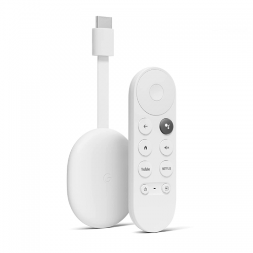 Chromecast with Google TV - Streaming Entertainment with Voice Search - Watch Movies, Shows, and Live TV in 4K HDR - Snow