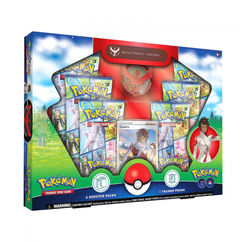Pokémon TCG: GO Special Collection - Team Valor (1 Foil Promo Card, 1 Deluxe pin & 6 Booster Packs)