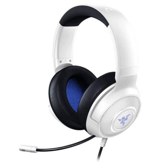 Razer Kraken X For Console: Wired Console Gaming Headset, Clear & Accurate Positional Audio, Ultra Light Ergonomic Build At 250G, Crystal Clear Communication Playstation White, Medium Razer Kraken X For Console: Wired Console Gaming Headset, Clear & Accurate Positional Audio, Ultra Light Ergonomic Build At 250G, Crystal Clear Communication Playstation White, Medium