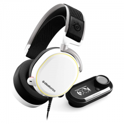 Steelseries Arctis Pro + Gamedac Wired Gaming Headset - Certified Hi-Res Audio - Dedicated Dac And Amp - For Ps5/Ps4 And Pc - White