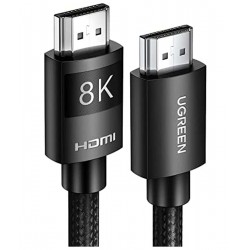 UGREEN 8K HDMI Cable, Ultra HD High-Speed 48Gbps HDMI 2.1 Cord, Support 8K@60Hz, 4K@120Hz, eARC Dynamic HDR Dolby Vision for MacBook 2021 Pro PS5, PS4, Nintendo Switch, Samsung TV, Roku Braided -3M (80602)