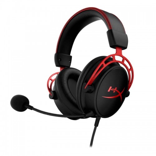 HYPERX Cloud Alpha - Gaming Headset, Dual Chamber Drivers, Legendary Comfort, Aluminum Frame, Detachable Microphone, Works on PC, PS4, PS5, Xbox One, Xbox Series X|S, Nintendo Switch and Mobile – Red