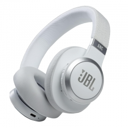 JBL Live 660NC Wireless Over Ear Noise Cancelling Headphones, Powerful JBL Signature Sound, ANC + Ambient Aware, Voice Assistant, 50H Battery, Comfortable Fit, Carrying Pouch - White, JBLLIVE660NCWHT
