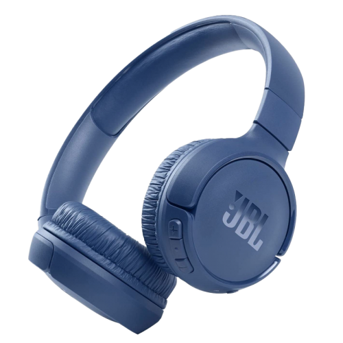 JBL Tune 510BT Wireless On Ear Headphones, Pure Bass Sound, 40H Battery, Speed Charge, Fast USB Type-C, Multi-Point Connection, Foldable Design, Voice Assistant - Blue