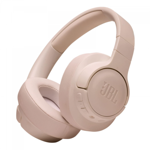 JBL Tune 710BT Wireless Over-Ear Headphones, Deep Powerful Bass, 50H Battery, Hands Free Call, Voice Assistant, Multi Point Connection, Lightweight Foldable, Detachable Cable - Blush, JBLT710BTBLS