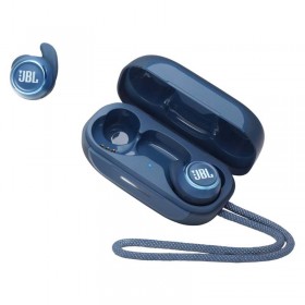 JBL Reflect Mini NC TWS - Small waterproof sports in-ear headphones with Bluetooth, with charging case, in blue