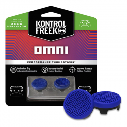 KontrolFreek Omni compatible with Xbox One and Xbox Series X|S | 2 Performance Thumbsticks | 2 Low-Rise Concave | Blue