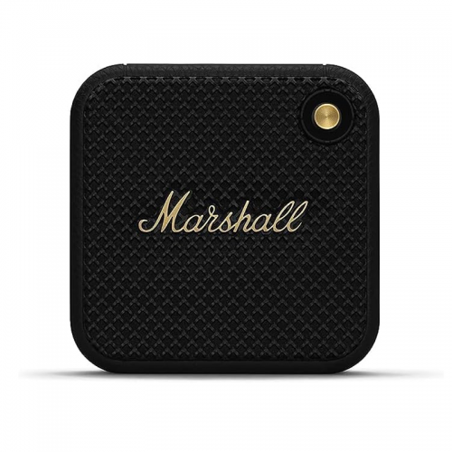 Marshall Willen Portable Bluetooth Speaker - Water Resistant Wireless Speakers Portable Speaker 15+ Hour of Playtime - Black and Brass