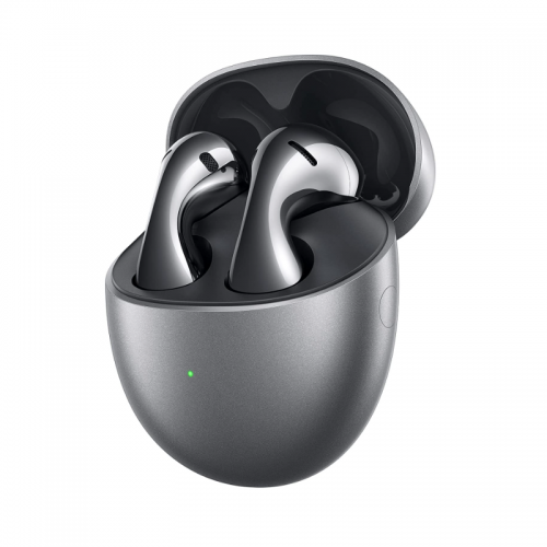 HUAWEI FreeBuds 5 Wireless Earphone, TWS Bluetooth Earbuds, Unique Design, Hi-Res sound, AI Call noise cancellation, Super charge, Long battery life, Dual device connection, Water resistance, Silver