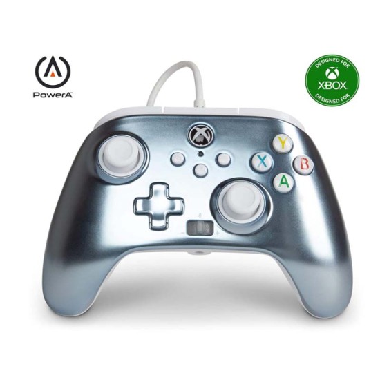 PowerA Enhanced Wired Controller for Xbox Series X|S - Metallic Ice, Gamepad, Wired Video Game Controller, Gaming Controller, Xbox Series X|S, Xbox One - Xbox Series X PowerA Enhanced Wired Controller for Xbox Series X|S - Metallic Ice, Gamepad, Wired Video Game Controller, Gaming Controller, Xbox Series X|S, Xbox One - Xbox Series X