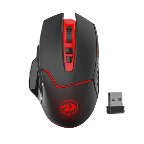 Redragon M690-1 Wireless Gaming Mouse with DPI Shifting, 2 Side Buttons, 2400 DPI, Ergonomic Design, 8 Buttons-Black