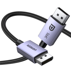 UGREEN 16K Displayport Cable 1M, Displayport 2.1 80Gbps, 16K@60Hz,8K@120Hz,4K@240Hz/144Hz/165Hz for Gaming, DP Cable Braided HDR,ARC,G-Sync,Free-Sync for Gaming Monitor,PC,Graphics Card, DP 16K 1Meter (15383) UGREEN 16K Displayport Cable 1M, Displayport 2.1 80Gbps, 16K@60Hz,8K@120Hz,4K@240Hz/144Hz/165Hz for Gaming, DP Cable Braided HDR,ARC,G-Sync,Free-Sync for Gaming Monitor,PC,Graphics Card, DP 16K 1Meter (15383)