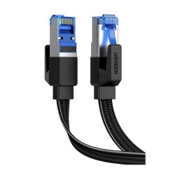 UGREEN Ethernet Cable 1M Cat 8 Internet Network Cable Flat Braided Shielded 40Gbps 2000MHz RJ45 Cable Compatible with Router Modem Xbox Gaming Switch PS5 PS4 PC TV Mac Laptop (40169)