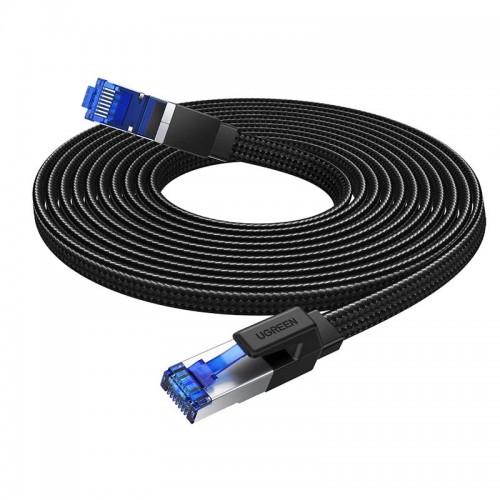UGREEN Ethernet Cable 5M Cat 8 Internet Network Cable Flat Braided Shielded 40Gbps 2000MHz RJ45 Cable Compatible with Router Modem Xbox Gaming Switch PS5 PS4 PC TV Mac Laptop (40173)