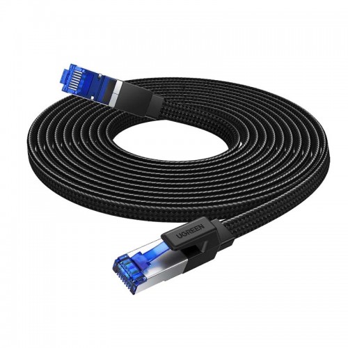 UGREEN Ethernet Cable 8M Cat 8 Internet Network Cable Flat Braided Shielded  40Gbps 2000MHz RJ45 Cable Compatible with Router Modem Xbox Gaming Switch  PS5 PS4 PC TV Mac Laptop