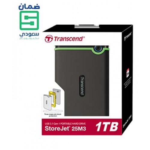 Transcend Storejet 25M3S External Hard Drive 1TB