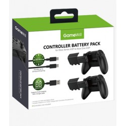 GameWill Rechargeable Controller Battery Pack [2-PACK] with [1200 mAh HIGH POWER capacity] for Xbox Series X and Series S (also compatible with Xbox Series One X/S) - Black