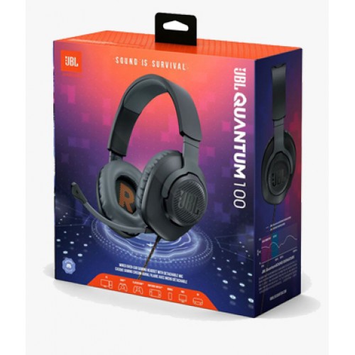 JBL Quantum 100 Wired Over-Ear Gaming Headset With Microphone - Black