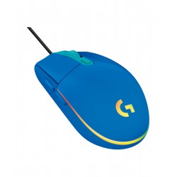 Logitech G203 Wired Gaming Mouse, 8,000 DPI, Rainbow Optical Effect LIGHTSYNC RGB, 6 Programmable Buttons, On-Board Memory, Screen Mapping, PC/Mac Computer and Laptop Compatible - Blue