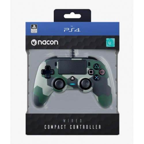 Nacon Wired Compact Controller for PlayStation 4 - Green Camo (Used)