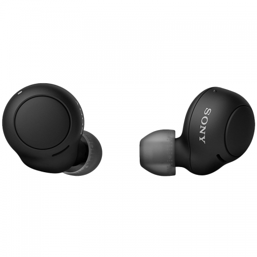 Sony wf-c500 true wireless headphones - up to 20 hours battery life with charging case - voice assistant compatible - built-in mic for phone calls - reliable bluetooth connection - black
