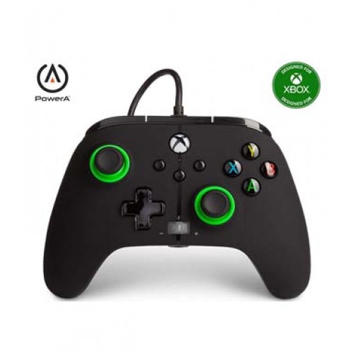 PowerA Enhanced Wired Controller for Xbox Series X  Green Hint (Used)