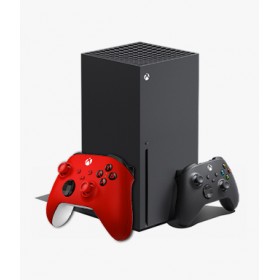 XBOX Series X - Black With Wireless Red Controller