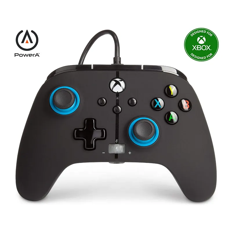 PowerA Enhanced Wired Controller for Xbox - Blue Hint, Gamepad, Wired ...