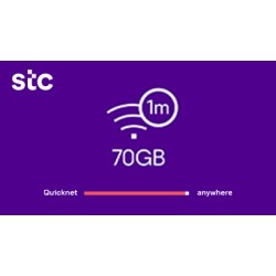 QuickNet Data 70 GB Subscription KSA Store 1 Month QuickNet Data 70 GB Subscription KSA Store 1 Month