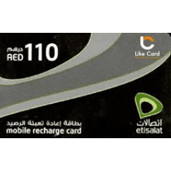 Etisalat Recharge Card UAE Store AED 110 Etisalat Recharge Card UAE Store AED 110